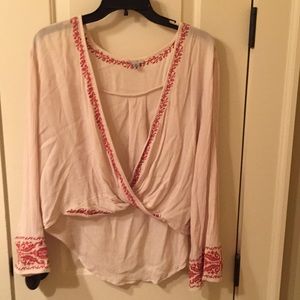 Low cut boho blouse